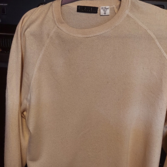 TSE cashmere creme sweater 55% silk 45% cashmere luxurious softness medium - Picture 4 of 4